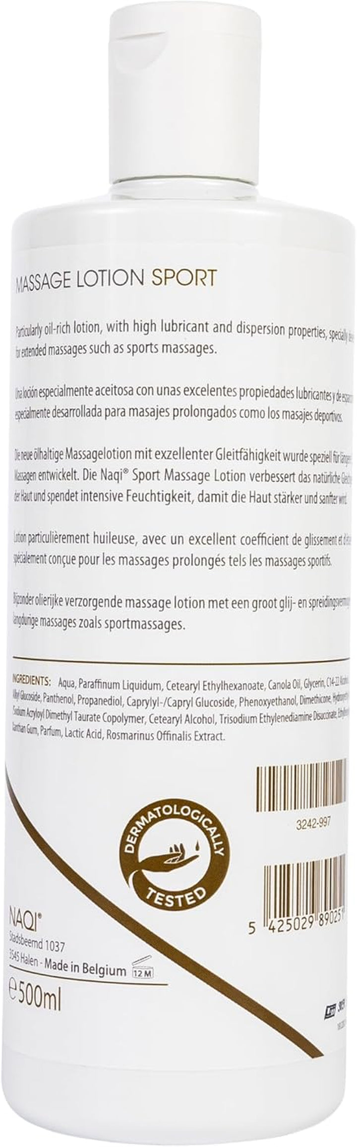 - Sports Massage Lotion - Pre-Workout and Post-Workout Recovery Treatment - Enhanced Recovery and Performance - Paraben-Free - Dermatologically Tested - Vegan-Friendly - 500 Ml