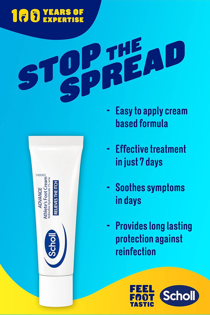 Scholl Advance Athlete'S Foot Cream, 15G - Antifungal Treatment Cream for Athlete'S Foot, Kills the Fungi That Cause Athlete'S Foot