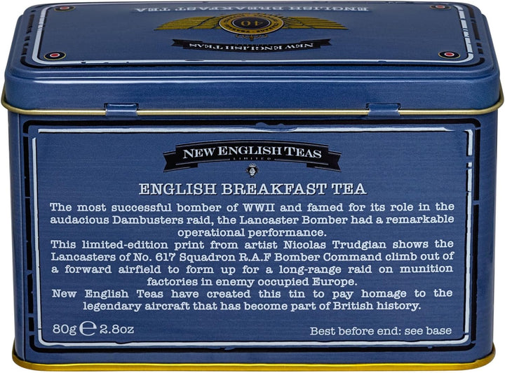 Lancaster Bomber Tea Tin with 40 Breakfast Teabags