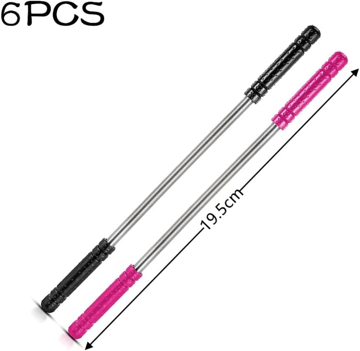 6Pcs Spring Facial Hair Removers Spring Eyebrow Face Epilators Eyebrow Threading Tools Threading Hair Removals for Women (Black and Pink)