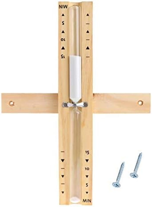 Wooden Sauna Hourglass 15 Minutes Sauna Clock Wall Mount Rotating Sand Sauna Timer