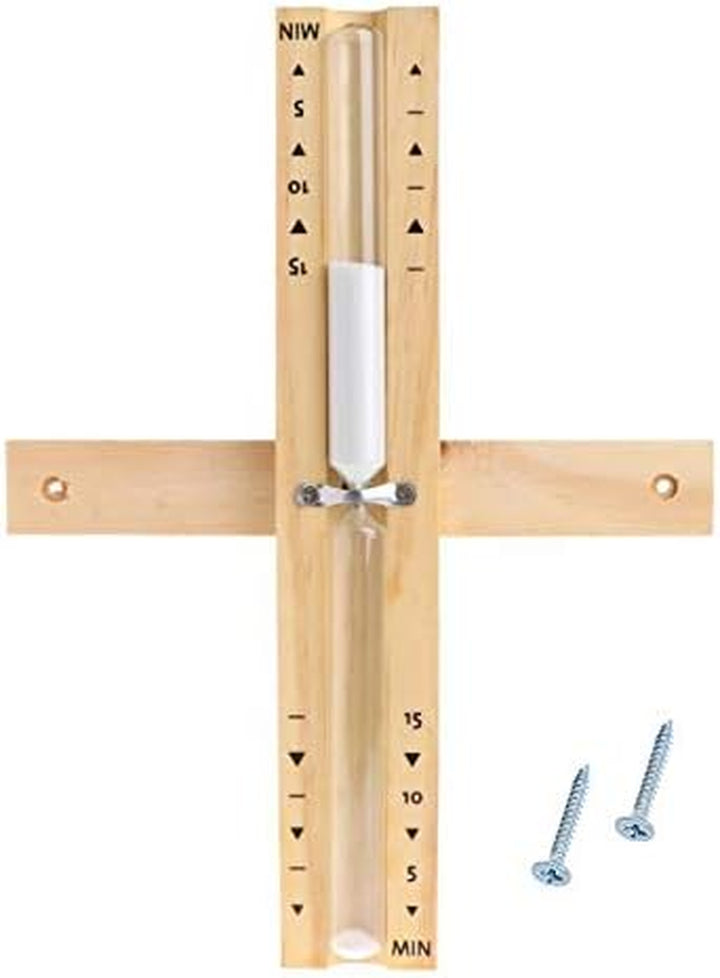 Wooden Sauna Hourglass 15 Minutes Sauna Clock Wall Mount Rotating Sand Sauna Timer