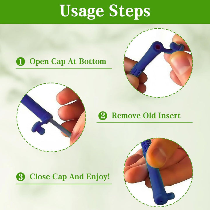 3Pcs Chewable Breathers Sticks with Essential Oils - New Portable Aromatherapy for Focus & Respiratory Support, Natural Alternative to Reduce Urge