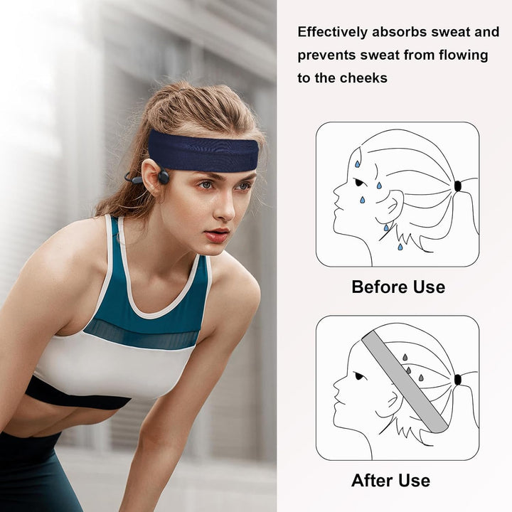 8 Pcs Headbands for Women'S Hair, Fashion Hair Bands for Women Men Soft Ladies Headband Elastic Head Bands Yoga Gym Hair Accessories Multicoloured