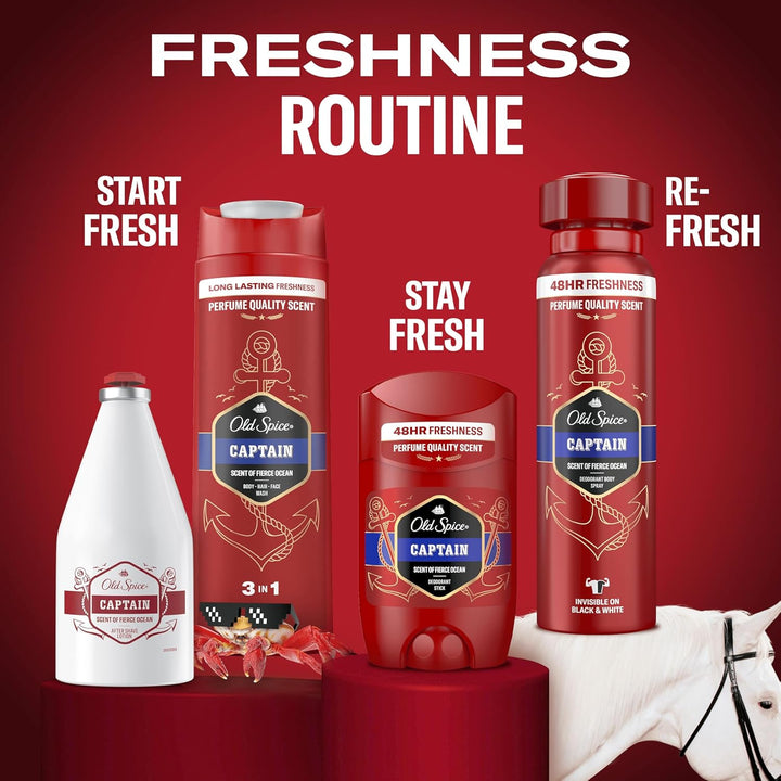 Captain after Shave Lotion for Men 100Ml with Perfume Quality Scent, Refreshing Lotion for Face and Neck to Cool and Invigorate