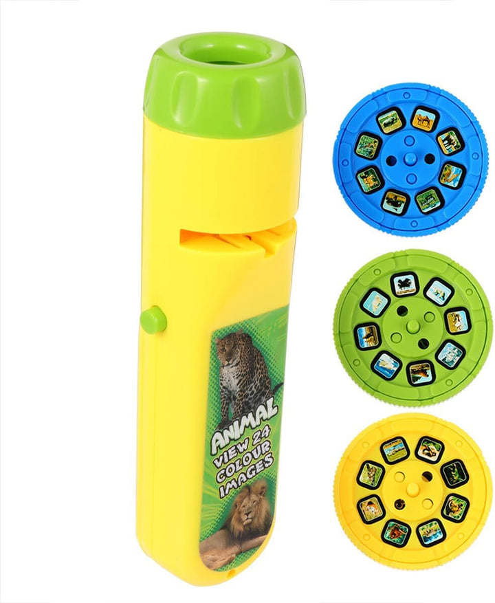 Projection Flashlight Adjustable Educational Interactive Projection Torch for Boys and Animal Pattern Cognition for Brain Exercise and Fun Learning