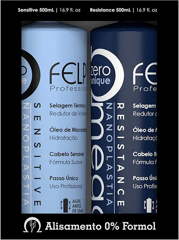 Felps Omega Zero Unique Nanoplastia Resistance & Sensitive Smoothing Duo Kit (2 X 1000 Ml)