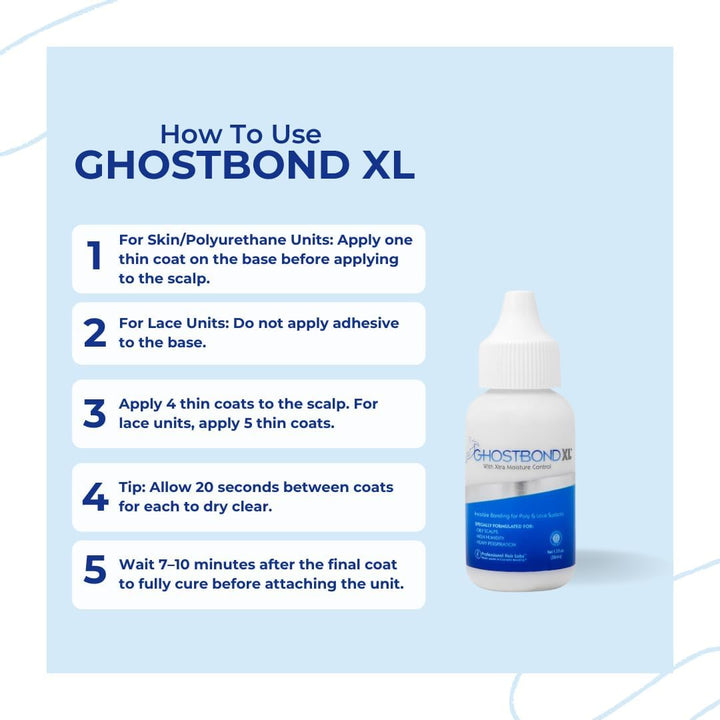 Ghost Bond Hair Glue Wig Adhesive, XL, 1.3Oz (38 Ml)
