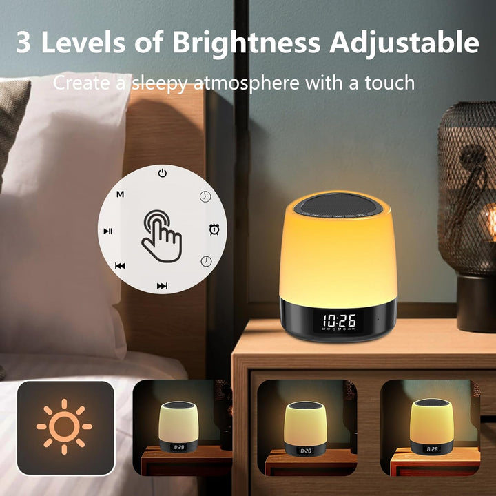 White Noise Machine Baby, 34 Soothing Sounds, 8 Colors Night Light, Battery Powered Bluetooth Function Sleep Timer, White Noise Sound Machine for Adults Kids Sleeping