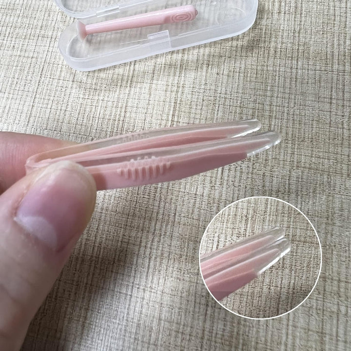 3 Packs Contact Lens Applicator Contact Lens Remover Tools and Contact Lens Tweezers Contact Lens Suction Stick Handler with Storage Case, Pink, Blue, White