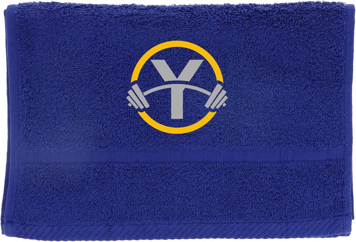 Gym Towel with Monogrammed Embroidery Initial Gift for Men & Women, Training Accessory Gift, Gym Towel Present for Weight Lifting Birthday, Retirement, Christmas - Black, J