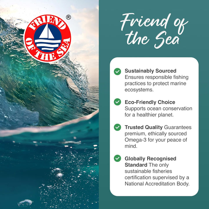 Omega 3 Fish Oil 2000Mg, EPA 660Mg DHA 440Mg per Daily Serving. 120 Capsules (2 Months Supply). Supports Heart, Brain Function and Eye Health. 2 Capsules per Serving