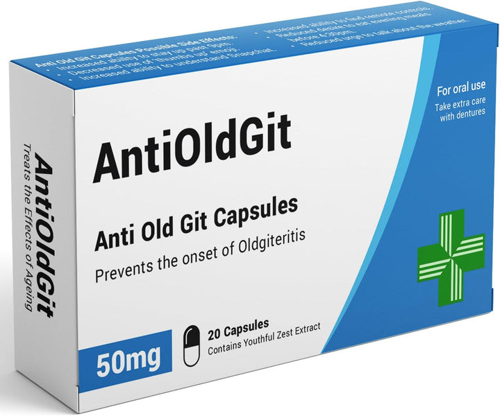 Antioldgit - Joke Pill Box - Funny Gifts for Men, Gifts for Dad, Birthday and Retirement Gifts for Men, Gifts for Grandad, Dad Birthday Gift