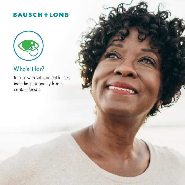 Multi-Purpose Contact Lens Solution, 300 Ml - Cushions and Rehydrates Soft Contact Lenses Comfortable Wear - Condition, Clean, Remove Protein, Disinfect and Rinse - Includes Lens Case