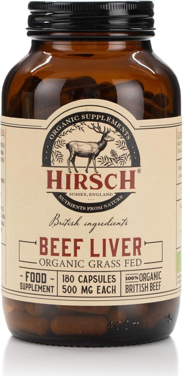 Organic UK Grass Fed Beef Liver Supplement - Soil Association Certified 100% Organic and Glyphosate Free & Vitamin & Mineral 3Rd Party Tested