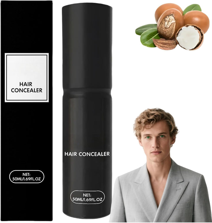 50Ml Hair Concealer Cream,Hair Concealer,Hair Dye Stick,Root Cover up Stick,Root Concealer,Enhance Hairline,Natural Volumized Look,Suitable for Women and Men,Long-Lasting and Styling(Black)