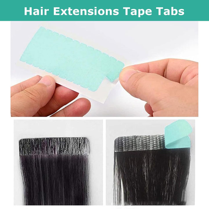 60 Pcs Hair Extension Tape Tabs,Hair Extension Tapes Human Hair Weft Replacement,Double Sided Adhesive Extension Tapes for Hair Extensions,Wigs and Hairpieces Replacement(4 X 0.8Cm)