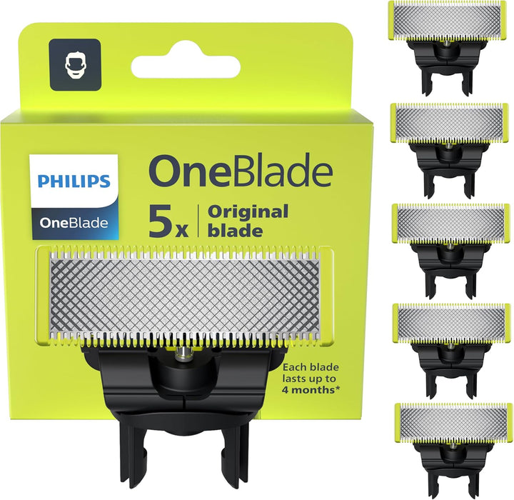 Oneblade 5 Stainless Steel Original Replacement Blades Compatible with All Oneblade Electric Razors (Model QP250/50)