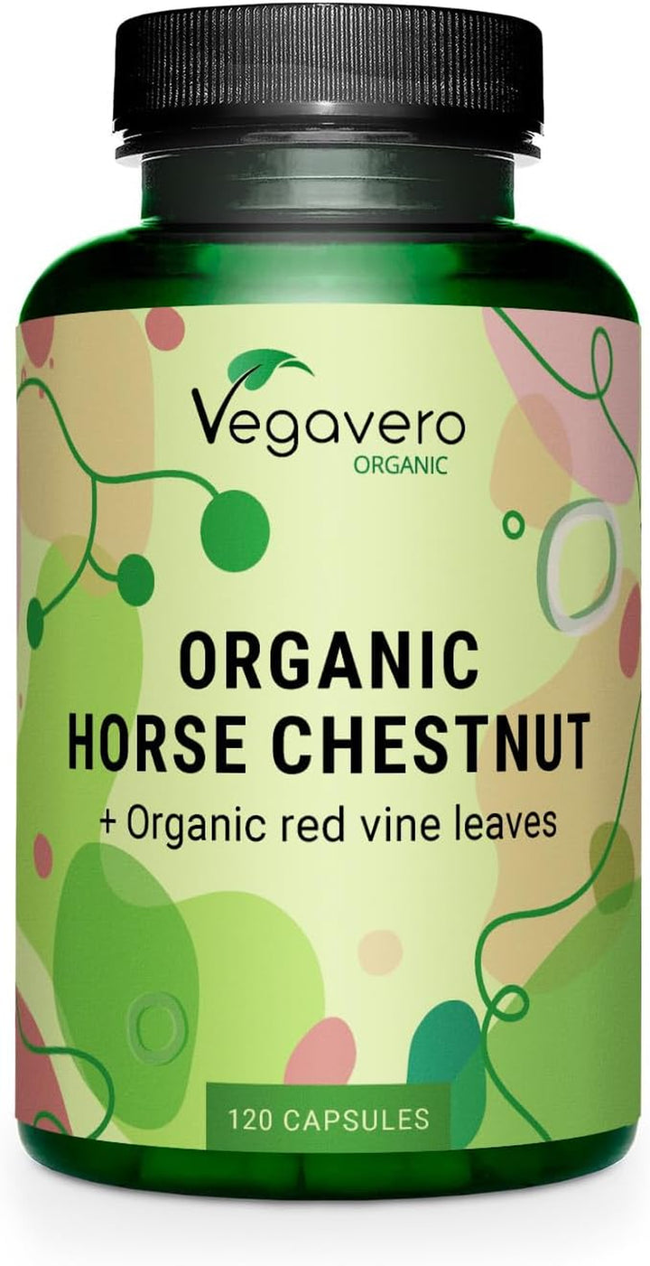 Organic Horse Chestnut Extract | with Red Vines & Acerola Cherry | 120 Capsules | NO Additives | Circulation & Varicose Veins Support | Aesculus Hippocastanum | Vegan