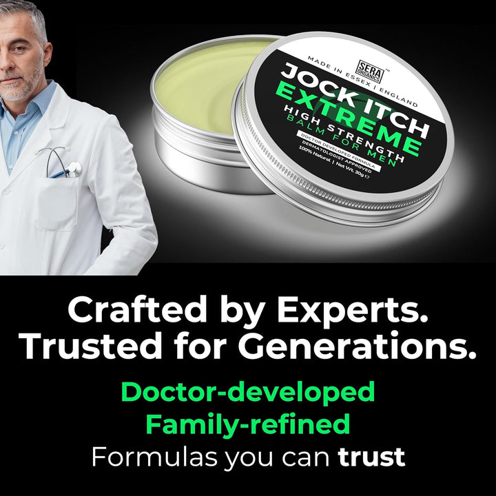 Jock Itch Cream for Men – Antifungal Treatment for Groin, Itching, & Rash | Strong Jock Itch Relief Balm | Natural Antifungal Skin Cream (30Ml) – Made in UK