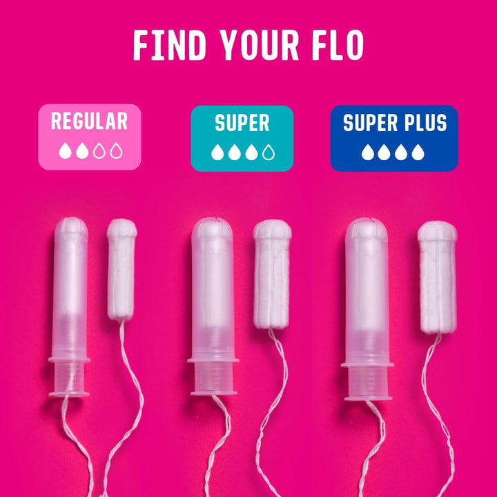 Applicator Tampons, Made from Organic Cotton, Biodegradable, Regular and Super Combo Pack, 14 Count