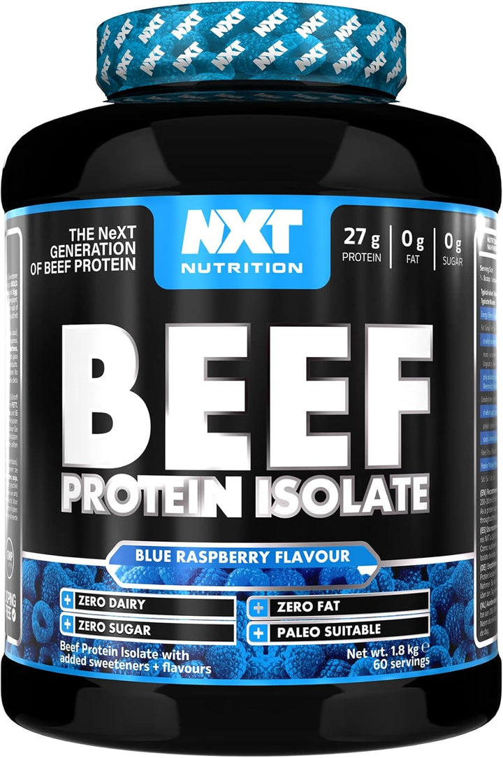 Beef Protein Isolate Powder - Protein Powder High in Natural Amino Acids - Paleo, Keto Friendly - Dairy and Gluten Free - Muscle Recovery | 1.8Kg | Ice Blast