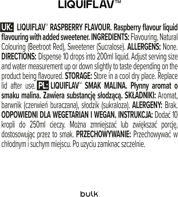 Liquiflav, Flavour Drops, Raspberry, 50 Ml, Packaging May Vary
