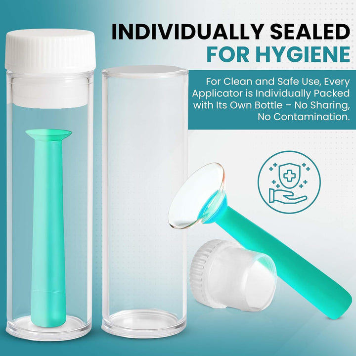 | Contact Lenses Applicator & Remover Tool with Storage Case | 1PC Green Silicone Lens Inserter with Suction Holder for Coloured Contact Lenses