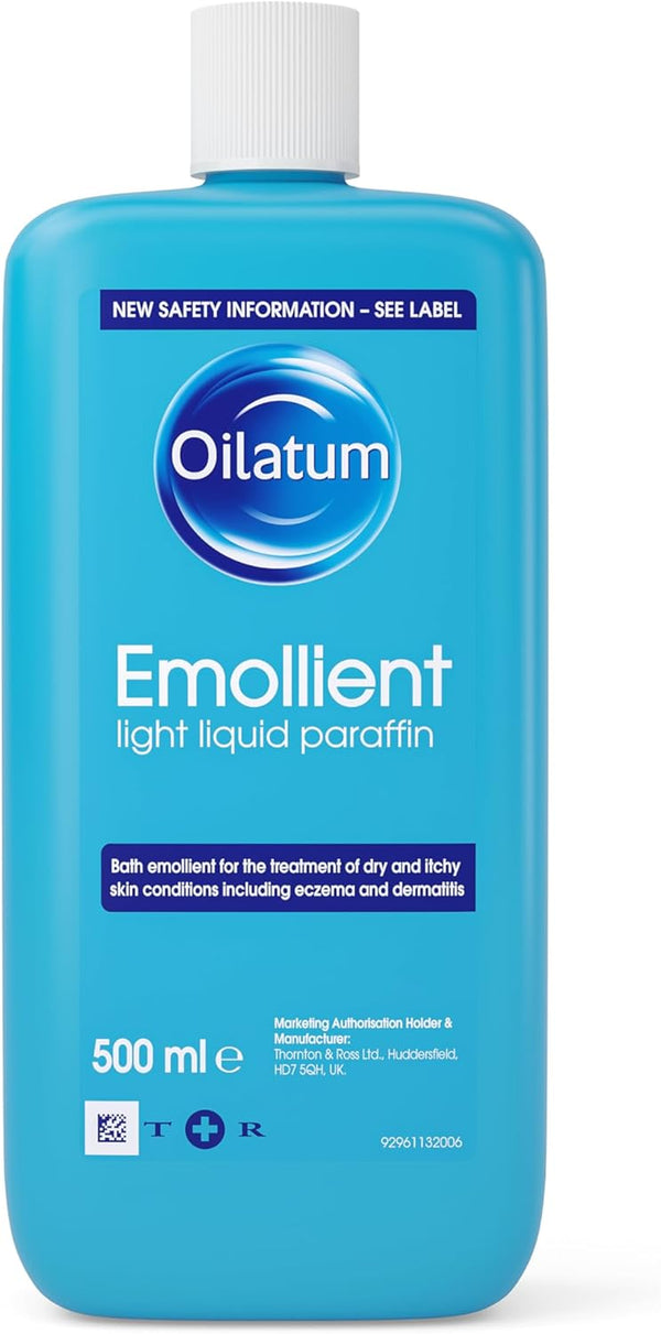 Emollient Bath Liquid for Eczema, Psoriasis and Dry Skin Conditions, Soothing Formula for Sensitive Skin, Hydrating Relief for Itchy, Irritated Skin, 1 X 500Ml