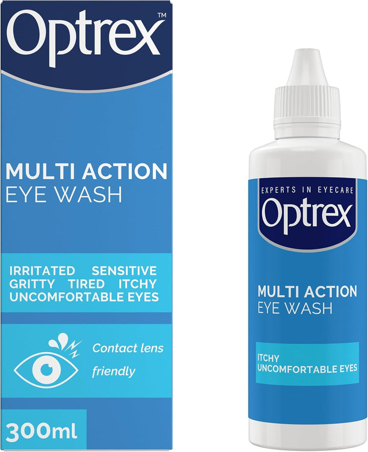 Multi Action, Eye Wash, 300 Ml, for Gentle and Effective Relief, Itchy, Irritated, Tired, Uncomfortable Eyes, Easy to Use,
