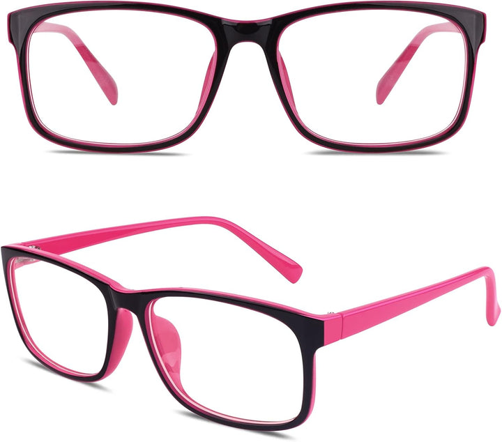 CN12 Fake Glasses Women Men Casual Fashion Square Clear Lens Glasses 100% UV400 Protection