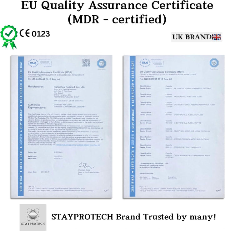 High Concentration Oxygen Mask with Reservoir Bag and 2.1M Tubing – Oxygen Mask for Adult That Requires Efficient Oxygen Therapy.