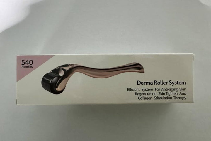 Derma Roller Microneedle Roller for Face 0.5Mm Needle 540 Micro Needle Roller Skin Care for Wrinkles, Stretch Marks, Acne Spot, Hair Loss, Beard Roller Hair Growth Kit with Case for Men Women