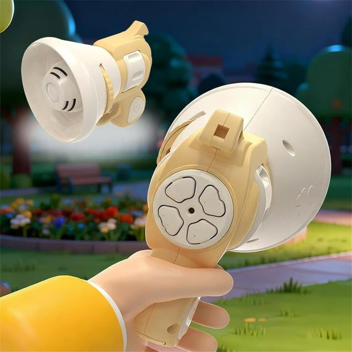 Hilarious Costume Projector & Voice Changer Speaker, Scream Voice Changer, Funny Transformation Projector Speaker, Audio Recording Function, Handheld Projectors Bag Charm (Blue)