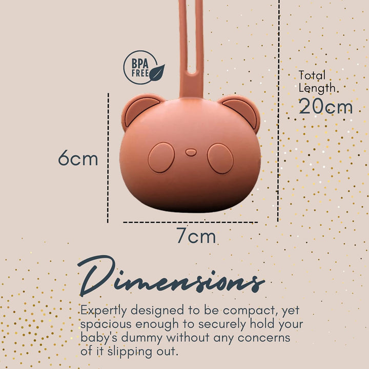 ® Silicone Dummy Case - Pacifier Holder Soother Pod Case W/Strap - Dummy Box 100% Free from BPA, PVC, Dummy Holder Case, Dummies Case Pair with Dummy Clip, Dummy Cases for Babies - Yellow