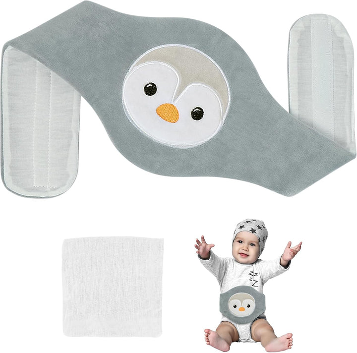 Colic Relief for Babies Belt, Clay Particles Heated Tummy Wrap, Reusable Thermal Belt for Upset Stomach in 0-3 Years Babies and Toddlers
