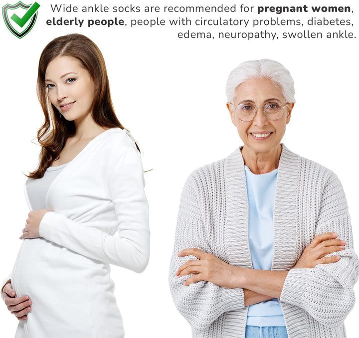 ® Women Loose Diabetic Socks | 4-Pack Neuropathy Ankle Socks for Ladies | Super Soft Eco-Friendly Bamboo Material | Durable with Seamless Toe | Multicolour Patterns | 4 Seasons