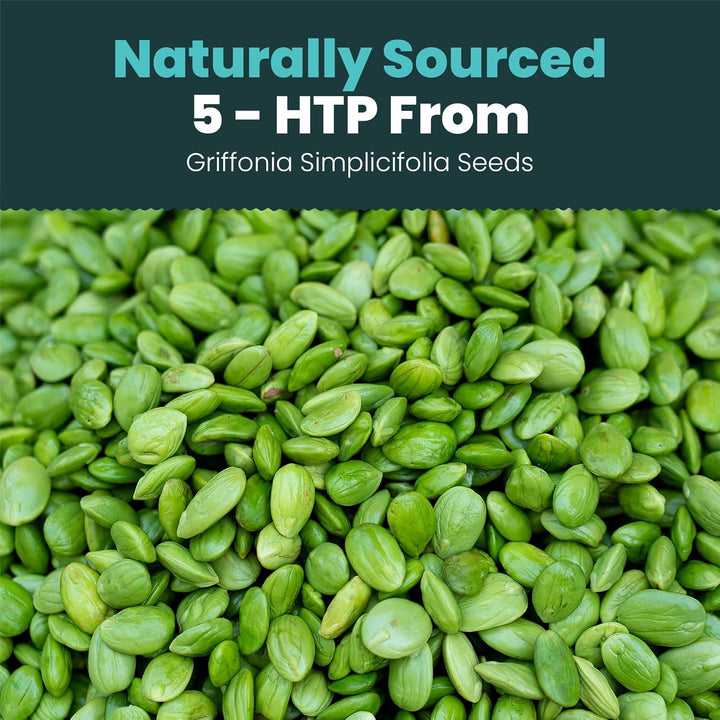 5HTP Tablets - 90 Tablets per Pack | 5HTP High Strength 1000Mg Supplement | One a Day - 3 Months Supply | from Griffonia Seed Extract | Vegan & UK Made