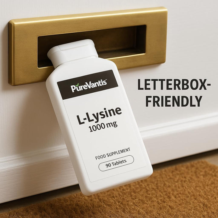 L-Lysine 1000Mg – 90 Tablets | Essential Amino Acid for Immune & Collagen Support, UK Made