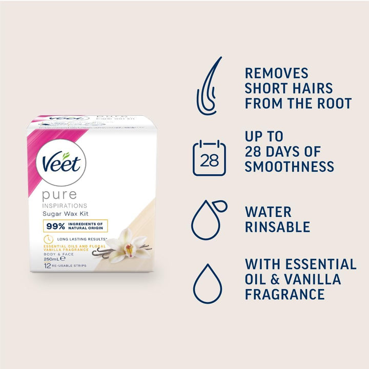 Essential Oils and Floral Vanilla Hot Wax Microwavable Jar, Waxing Kit, 250 Ml, Multicolor