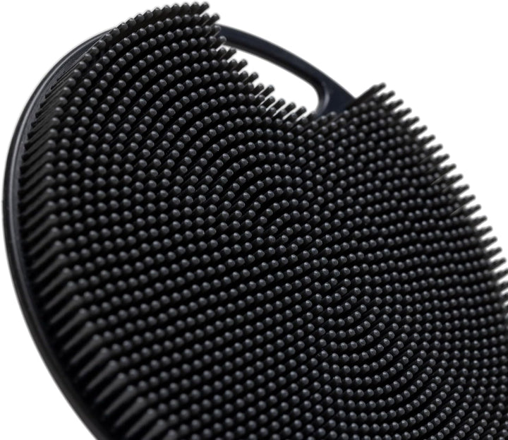 ® Silicone Body Scrubber - Premium Body Brush for Sensitive Skin, Body Exfoliator, Shower Scrubber, Silicone Loofah, Exfoliating Body Buffer for Men & Women - Charcoal