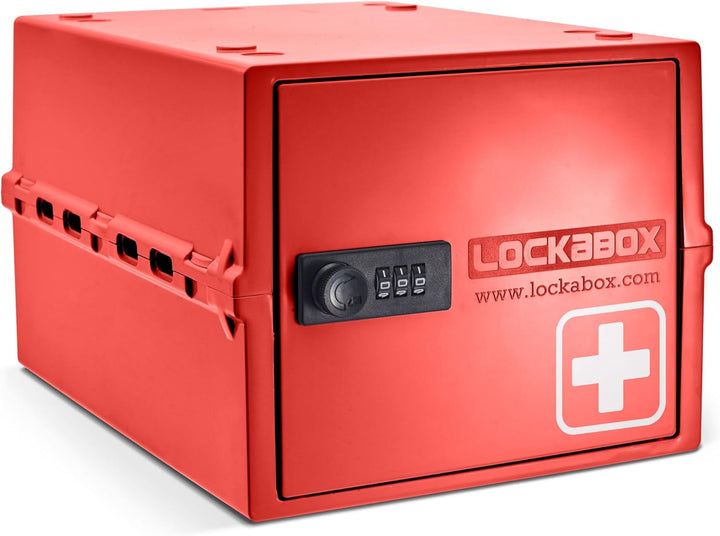 One™ | Premium Lockable Medicine Box (10L) | Lightweight & Hygienic Medicine Lock Box | Made in Britain | External Size 31 X 21 X 17 Cm (Medi Blue)