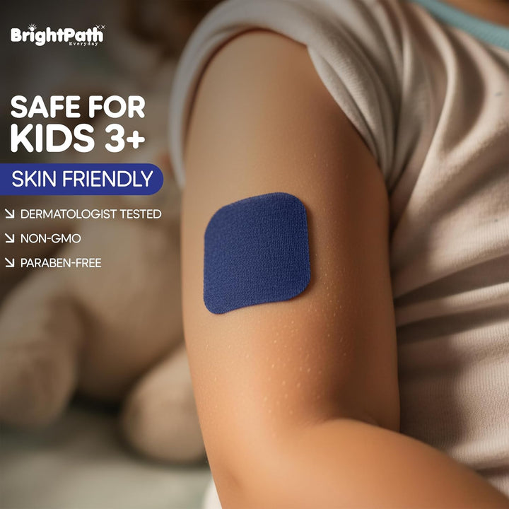 Sleep Patches for Kids – Natural Bedtime Support | 30 Patches (30-Day Supply) | Gentle Sleep Aid for Kids | Melatonin-Free, Herbal & Magnesium Formula