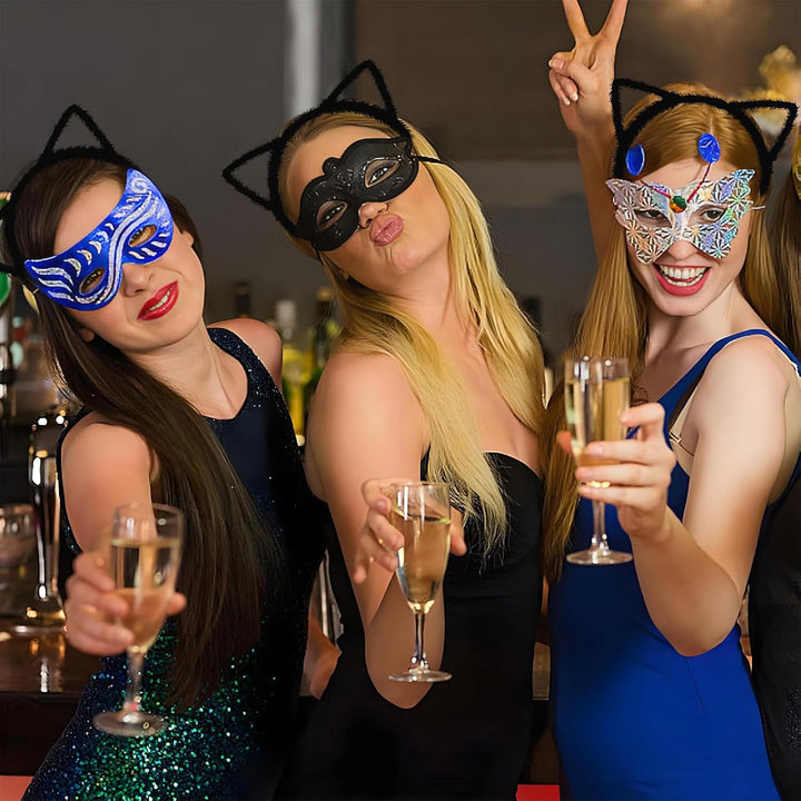 Cat Ears Headband,Halloween Headbands for Women Kids,Alice Hair Band,Catwoman Costume Hair Accessories(Black)