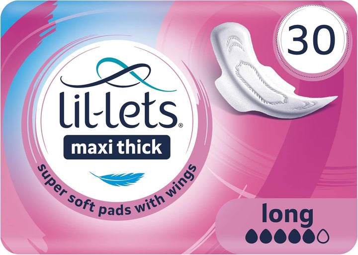 Maxi Thick Period Pads X 24, Night Absorbency, with Wings, 1 Pack of 24 Maxi Pads, for Very Heavy/Extra Heavy Overnight Flow, Unscented, Nightime Sanitary Towel (Packing May Vary)