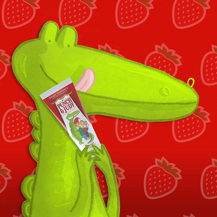 Punch & Judy Kids Toothpaste - Simply Strawberry Flavour, 3+ Years, Fluoride, Sugar Free (3 X 50Ml)