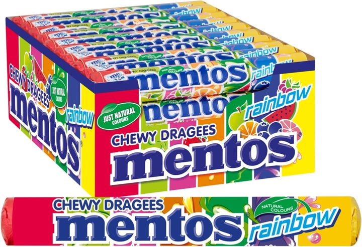 Soft Mints, Mint Chewy Party Sweets with Natural Colours, Suitable for Vegetarians - 40 Rolls