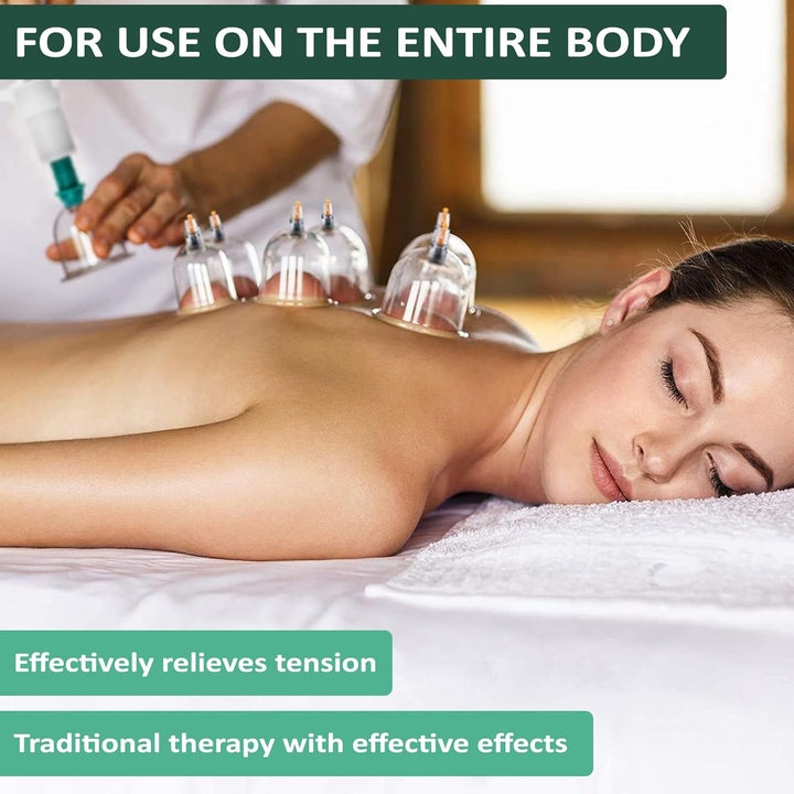 Cupping Therapy Set - 24 Suction Cups for Body, Muscle, Neck and Back Pain Relief - anti Cellulite Massage Hijama Kit