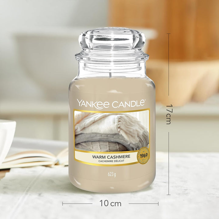 Scented Candle | Warm Cashmere Large Jar | Long Burning Candles: up to 150 Hours | Perfect Gifts for Women