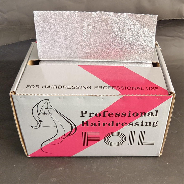 Embossed Hair Foils for Highlighting, Hairdressing Foil, Aluminium Foil for Hair Colouring - Professional Roll with Practical Cutting Edge - for Colouring, Highlighting, Perming, Salon or Home - 50M